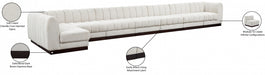 Meridian Furniture - Quinn 229" Chenille Fabric Upholstered 8 Piece Modular Sectional - 124Cream-Sec8B - GreatFurnitureDeal