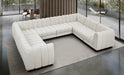 Meridian Furniture - Quinn 133" Chenille Fabric Upholstered 8 Piece Modular Sectional - 124Cream-Sec8C - GreatFurnitureDeal