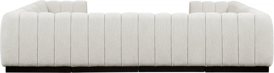 Meridian Furniture - Quinn 133" Chenille Fabric Upholstered 8 Piece Modular Sectional - 124Cream-Sec8C - GreatFurnitureDeal