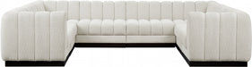 Meridian Furniture - Quinn 133" Chenille Fabric Upholstered 8 Piece Modular Sectional - 124Cream-Sec8C - GreatFurnitureDeal