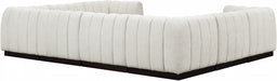 Meridian Furniture - Quinn 133" Chenille Fabric Upholstered 8 Piece Modular Sectional - 124Cream-Sec8C - GreatFurnitureDeal