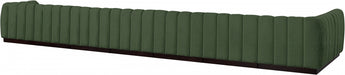 Meridian Furniture - Quinn 229" Chenille Fabric Upholstered 8 Piece Modular Sectional - 124Green-Sec8B - GreatFurnitureDeal