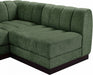 Meridian Furniture - Quinn 229" Chenille Fabric Upholstered 8 Piece Modular Sectional - 124Green-Sec8B - GreatFurnitureDeal