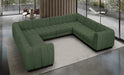Meridian Furniture - Quinn 133" Chenille Fabric Upholstered 8 Piece Modular Sectional - 124Green-Sec8C - GreatFurnitureDeal