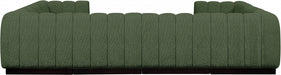 Meridian Furniture - Quinn 133" Chenille Fabric Upholstered 8 Piece Modular Sectional - 124Green-Sec8C - GreatFurnitureDeal