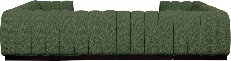 Meridian Furniture - Quinn 133" Chenille Fabric Upholstered 8 Piece Modular Sectional - 124Green-Sec8C - GreatFurnitureDeal
