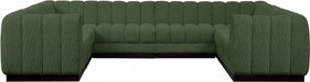 Meridian Furniture - Quinn 133" Chenille Fabric Upholstered 8 Piece Modular Sectional - 124Green-Sec8C - GreatFurnitureDeal