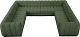 Meridian Furniture - Quinn 133" Chenille Fabric Upholstered 8 Piece Modular Sectional - 124Green-Sec8C - GreatFurnitureDeal