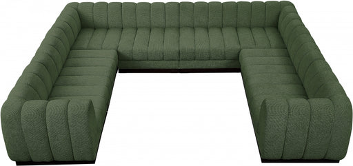 Meridian Furniture - Quinn 133" Chenille Fabric Upholstered 8 Piece Modular Sectional - 124Green-Sec8C - GreatFurnitureDeal