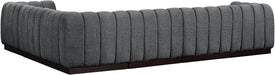 Meridian Furniture - Quinn 133" Chenille Fabric Upholstered 6 Piece Modular Sectional - 124Grey-Sec6C - GreatFurnitureDeal