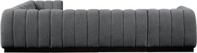 Meridian Furniture - Quinn 133" Chenille Fabric Upholstered 6 Piece Modular Sectional - 124Grey-Sec6C - GreatFurnitureDeal