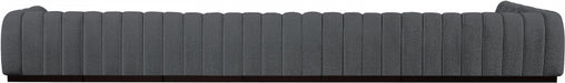 Meridian Furniture - Quinn 229" Chenille Fabric Upholstered 8 Piece Modular Sectional - 124Grey-Sec8B - GreatFurnitureDeal