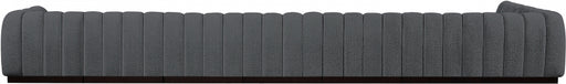 Meridian Furniture - Quinn 229" Chenille Fabric Upholstered 8 Piece Modular Sectional - 124Grey-Sec8B - GreatFurnitureDeal