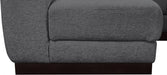 Meridian Furniture - Quinn 133" Chenille Fabric Upholstered 8 Piece Modular Sectional - 124Grey-Sec8C - GreatFurnitureDeal