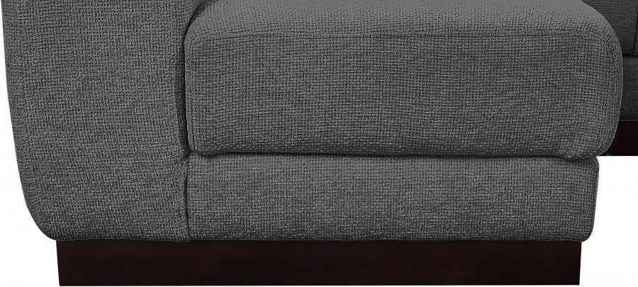 Meridian Furniture - Quinn 133" Chenille Fabric Upholstered 8 Piece Modular Sectional - 124Grey-Sec8C - GreatFurnitureDeal