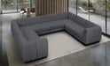 Meridian Furniture - Quinn 133" Chenille Fabric Upholstered 8 Piece Modular Sectional - 124Grey-Sec8C - GreatFurnitureDeal