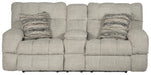 Catnapper - Ashland Power Lay Flat Reclining Console Loveseat in Buff/Zebra - 63599-ZEBRA - GreatFurnitureDeal