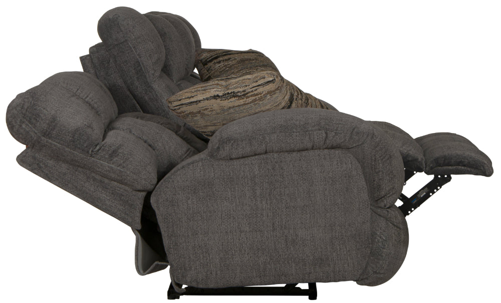 Catnapper - Ashland Lay Flat Reclining Sofa in Granite/Night - 3591-NIGHT - GreatFurnitureDeal