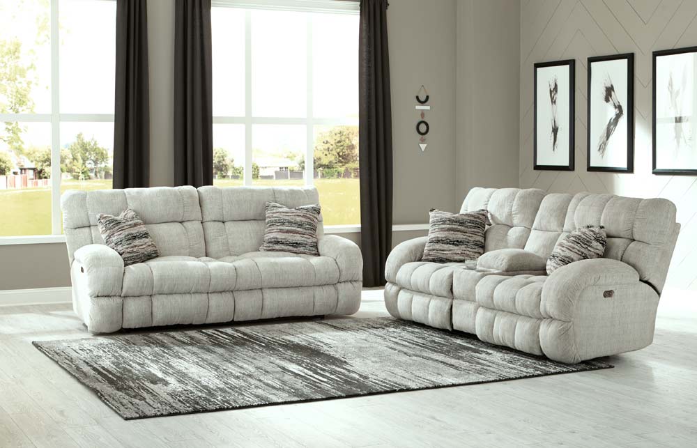 Catnapper - Ashland 2 Piece Reclining Sofa Set in Buff/Zebra - 3591-99-ZEBRA