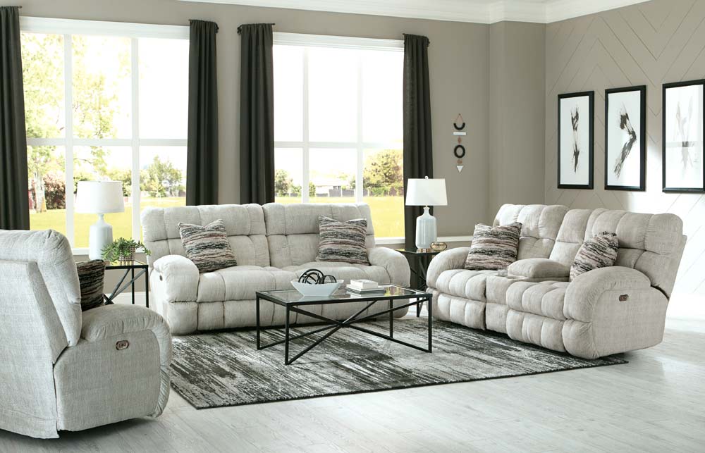 Catnapper - Ashland 2 Piece Reclining Sofa Set in Buff/Zebra - 3591-99-ZEBRA