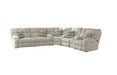 Catnapper - Ashland 3 Piece Lay Flat Reclining Sectional in Buff/Zebra - 3591-98-599-ZEBRA - GreatFurnitureDeal