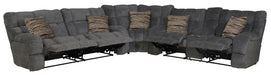 Catnapper - Ashland 3 Piece Power Lay Flat Reclining Sectional in Granite/Night - 63591-98-599-NIGHT - GreatFurnitureDeal