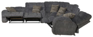 Catnapper - Ashland 3 Piece Lay Flat Reclining Sectional in Granite/Night - 3591-98-599-NIGHT - GreatFurnitureDeal