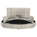 Coaster Furniture - Sonya Upholstered Queen Round Storage Bed Ivory - 360111Q - GreatFurnitureDeal