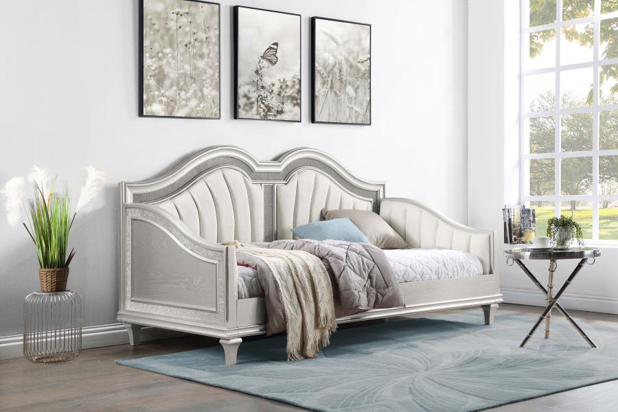 Coaster Furniture - Evangeline Upholstered Twin Daybed in Silver Oak - 360121 - GreatFurnitureDeal