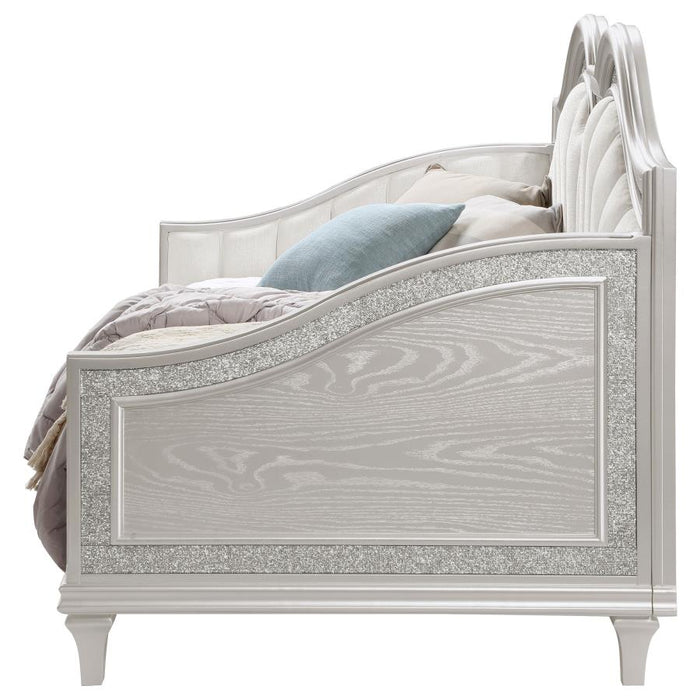 Coaster Furniture - Evangeline Upholstered Twin Daybed in Silver Oak - 360121 - GreatFurnitureDeal
