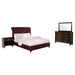 Coaster Furniture - Devon 5-Piece King Bedroom Set Wine Red and Dark Oak - 360341KE-S5 - GreatFurnitureDeal