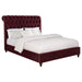 Coaster Furniture - Devon 5-Piece King Bedroom Set Wine Red and Dark Oak - 360341KE-S5 - GreatFurnitureDeal