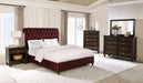 Coaster Furniture - Devon 5-Piece King Bedroom Set Wine Red and Dark Oak - 360341KE-S5 - GreatFurnitureDeal
