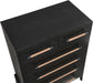Meridian Furniture - Kaya Black Oak Veneer And Vegan Leather Handle Chest - 360Black-CH - GreatFurnitureDeal
