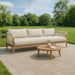 Meridian Furniture - Maui 88" Cream Water Resistant Fabric Upholstered Outdoor Patio Sofa - 361Cream-S - GreatFurnitureDeal