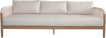 Meridian Furniture - Maui 88" Cream Water Resistant Fabric Upholstered Outdoor Patio Sofa - 361Cream-S - GreatFurnitureDeal