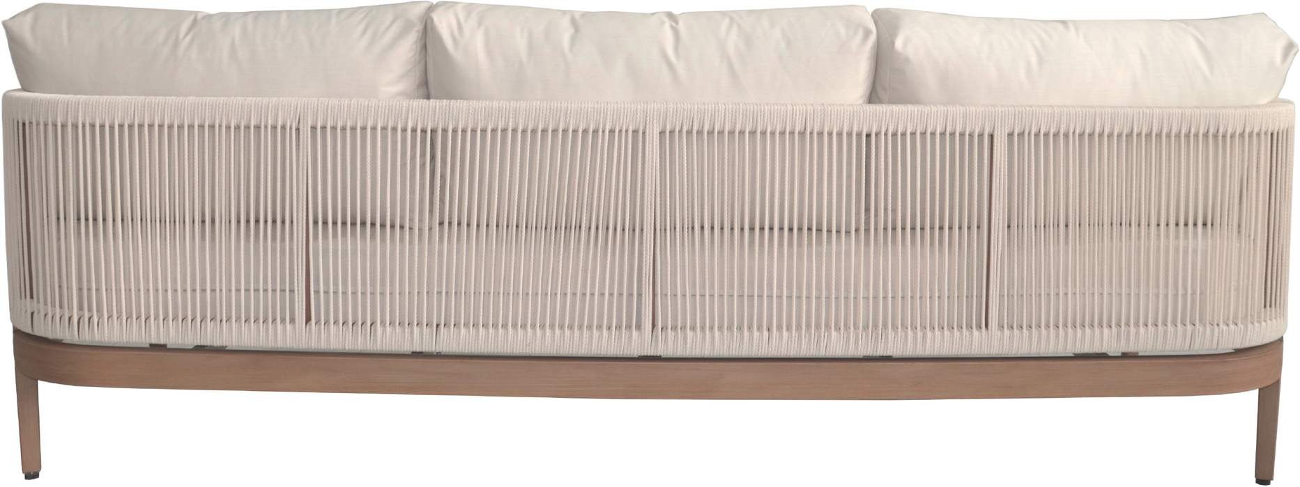 Meridian Furniture - Maui 88" Cream Water Resistant Fabric Upholstered Outdoor Patio Sofa - 361Cream-S - GreatFurnitureDeal