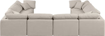 Meridian Furniture - Indulge 140" Linen Textured Fabric Upholstered 8 Piece Modular Sectional - 141Beige-Sec8A - GreatFurnitureDeal