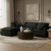 Meridian Furniture - Indulge 105" Linen Textured Fabric Upholstered 4 Piece Modular Sectional - 141Black-Sec4A - GreatFurnitureDeal