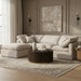 Meridian Furniture - Indulge 105" Linen Textured Fabric Upholstered 4 Piece Modular Sectional - 141Cream-Sec4A - GreatFurnitureDeal