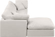 Meridian Furniture - Indulge 105" Linen Textured Fabric Upholstered 4 Piece Modular Sectional - 141Cream-Sec4A - GreatFurnitureDeal