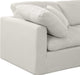 Meridian Furniture - Indulge 105" Linen Textured Fabric Upholstered 4 Piece Modular Sectional - 141Cream-Sec4A - GreatFurnitureDeal