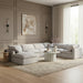 Meridian Furniture - Indulge 140" Linen Textured Fabric Upholstered 7 Piece Modular Sectional - 141Grey-Sec7A - GreatFurnitureDeal