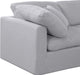 Meridian Furniture - Indulge 140" Linen Textured Fabric Upholstered 7 Piece Modular Sectional - 141Grey-Sec7A - GreatFurnitureDeal
