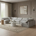 Meridian Furniture - Indulge 175" Linen Textured Fabric Upholstered 7 Piece Modular Sectional - 141Grey-Sec7B - GreatFurnitureDeal