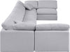 Meridian Furniture - Indulge 175" Linen Textured Fabric Upholstered 7 Piece Modular Sectional - 141Grey-Sec7B - GreatFurnitureDeal