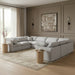 Meridian Furniture - Indulge 140" Linen Textured Fabric Upholstered 8 Piece Modular Sectional - 141Grey-Sec8A - GreatFurnitureDeal