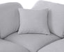 Meridian Furniture - Indulge 140" Linen Textured Fabric Upholstered 8 Piece Modular Sectional - 141Grey-Sec8A - GreatFurnitureDeal