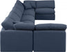 Meridian Furniture - Indulge 175" Linen Textured Fabric Upholstered 7 Piece Modular Sectional - 141Navy-Sec7B - GreatFurnitureDeal