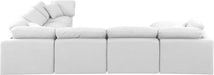 Meridian Furniture - Indulge 140" Linen Textured Fabric Upholstered 7 Piece Modular Sectional - 141White-Sec7A - GreatFurnitureDeal